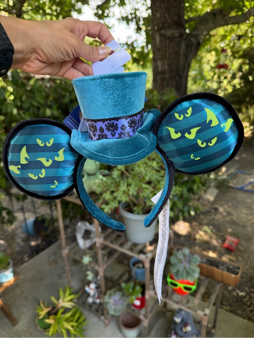 Disney World 50th Mickey Haunted Mansion Main Attraction Headband Ears NWT